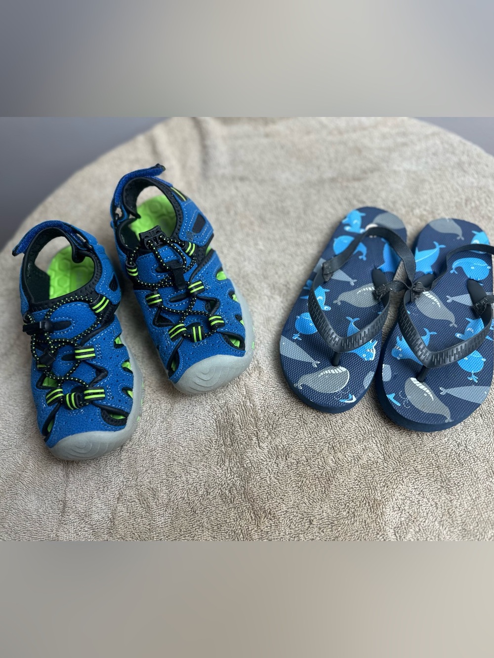 Kids Blue Slip-On Water Shoes and Sandals - Picture 5 of 16